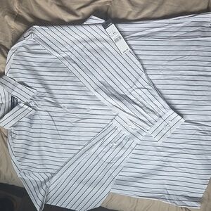Men's Striped Shirt - Black and White